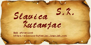 Slavica Kutanjac vizit kartica